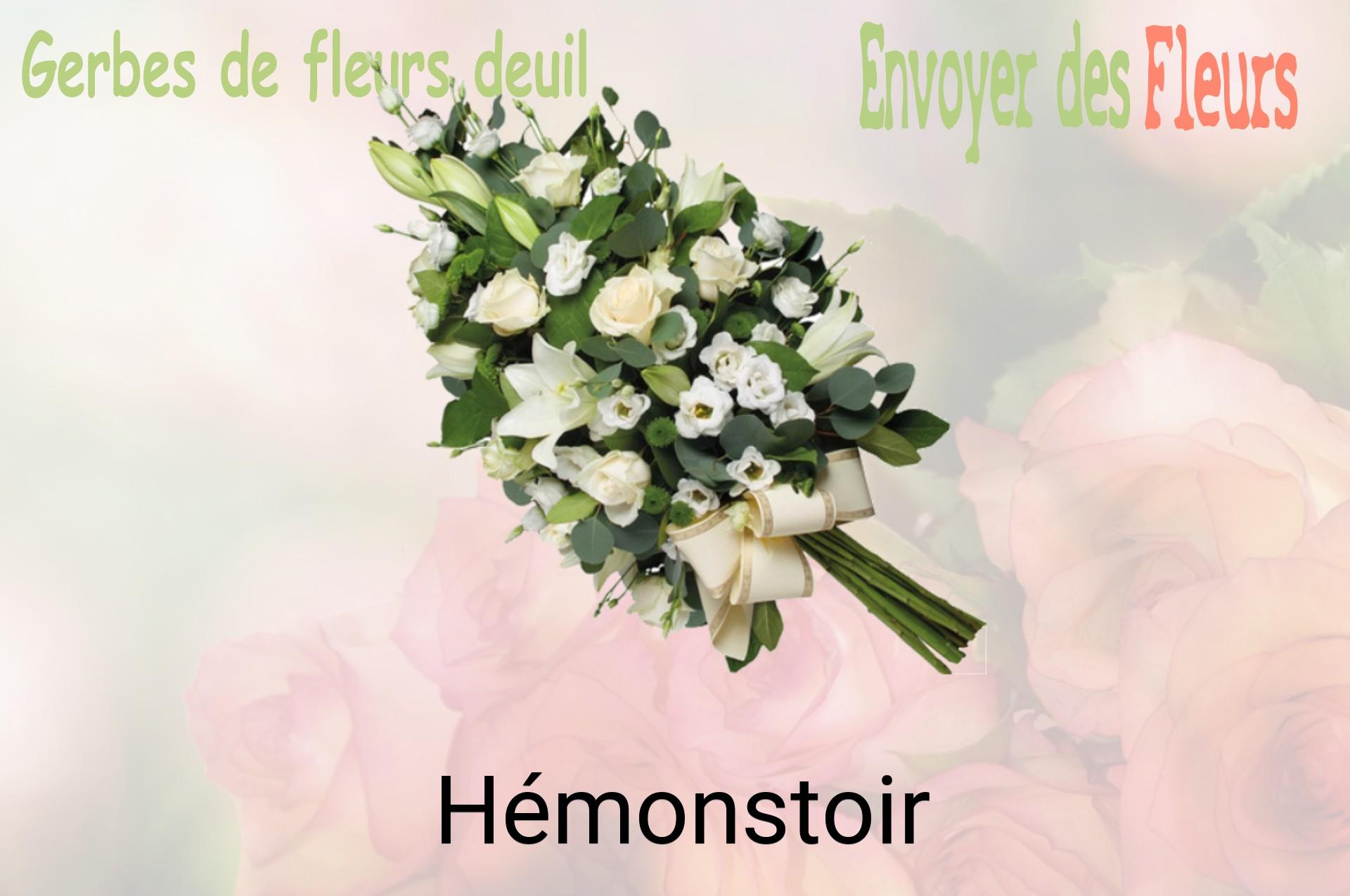 Gerbe de fleurs de deuil livrée à Hémonstoir